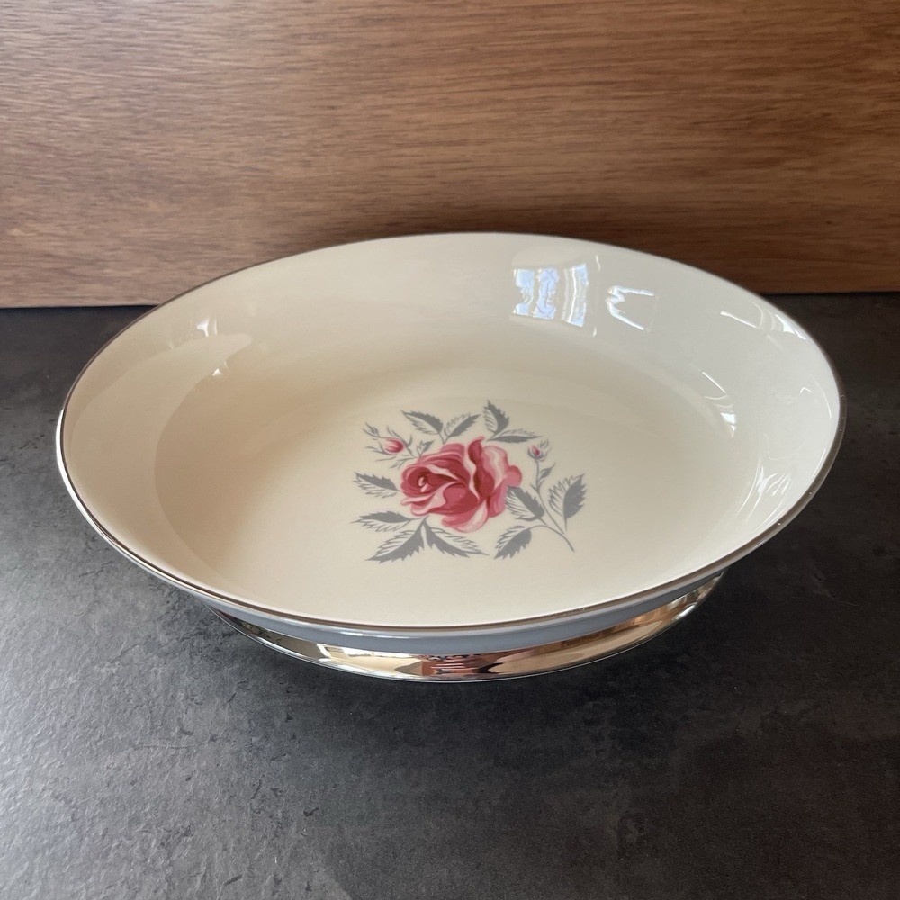 Vintage Flintridge China MIRAMAR Vegetable Serving Bowl Dish Floral Oval EUC